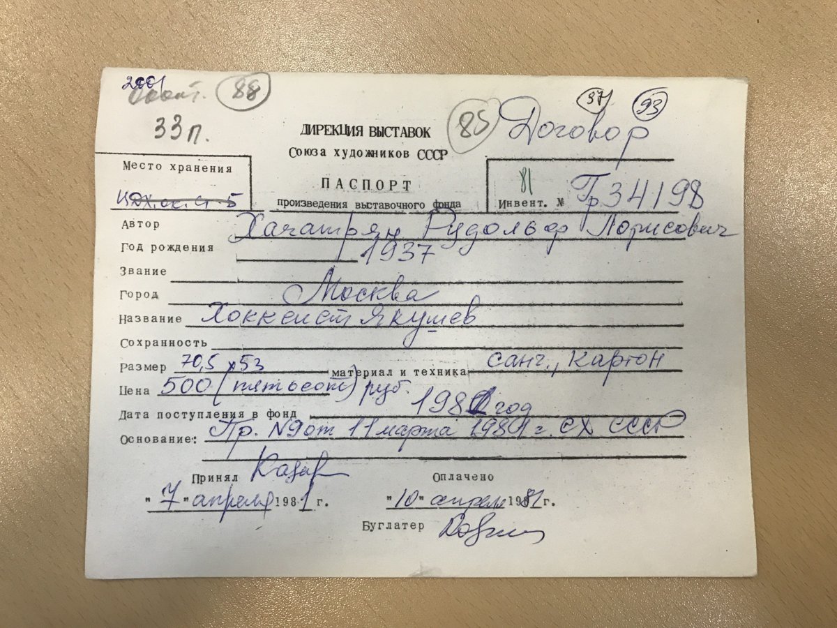 стр. 48 · RKh-Doc-0046 · Учётная карточка ВХПО / паспорт работы «Хоккеист Якушев»