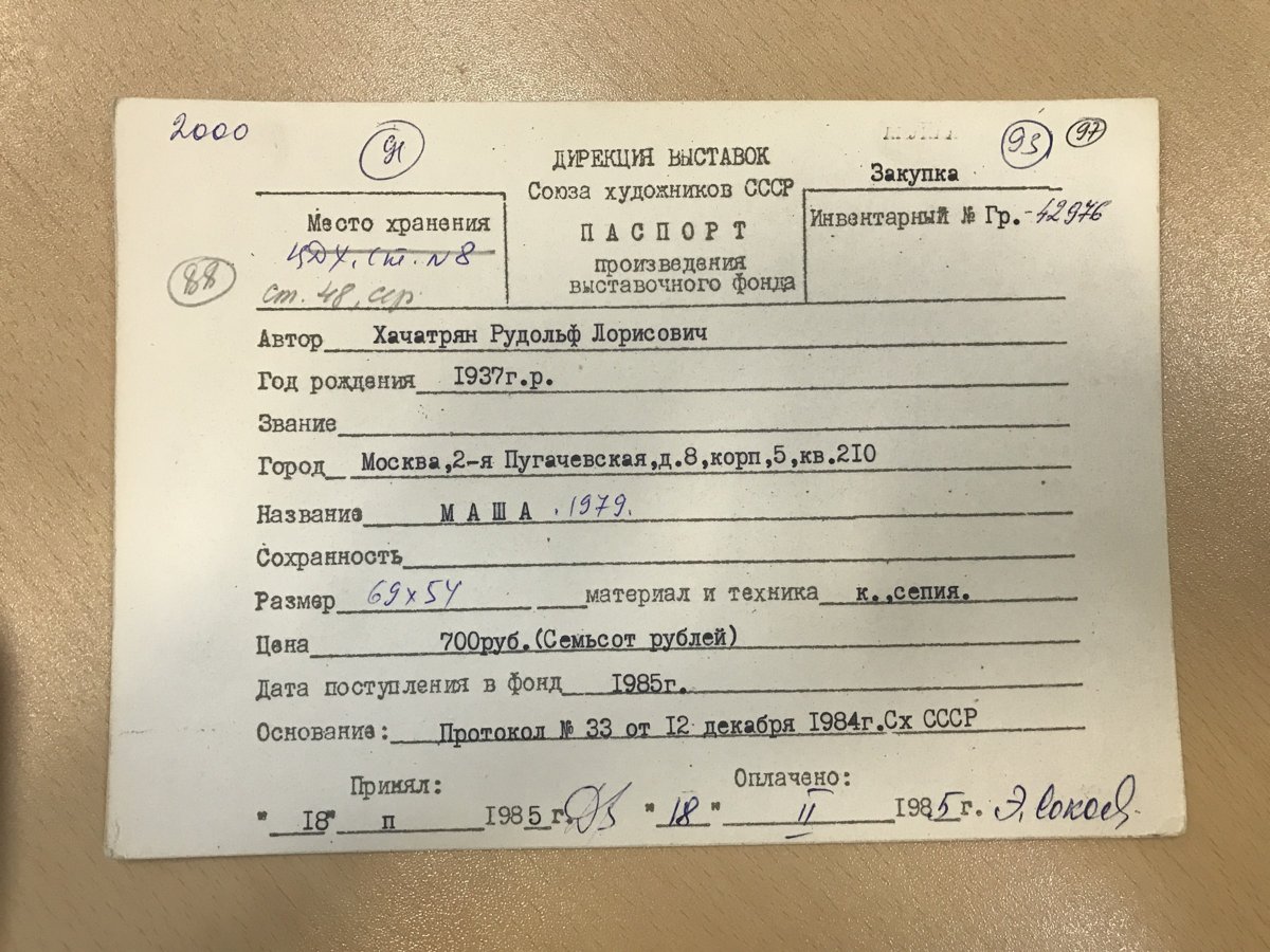 стр. 54 · RKh-Doc-0052 · Учётная карточка ВХПО / паспорт работы «Маша»