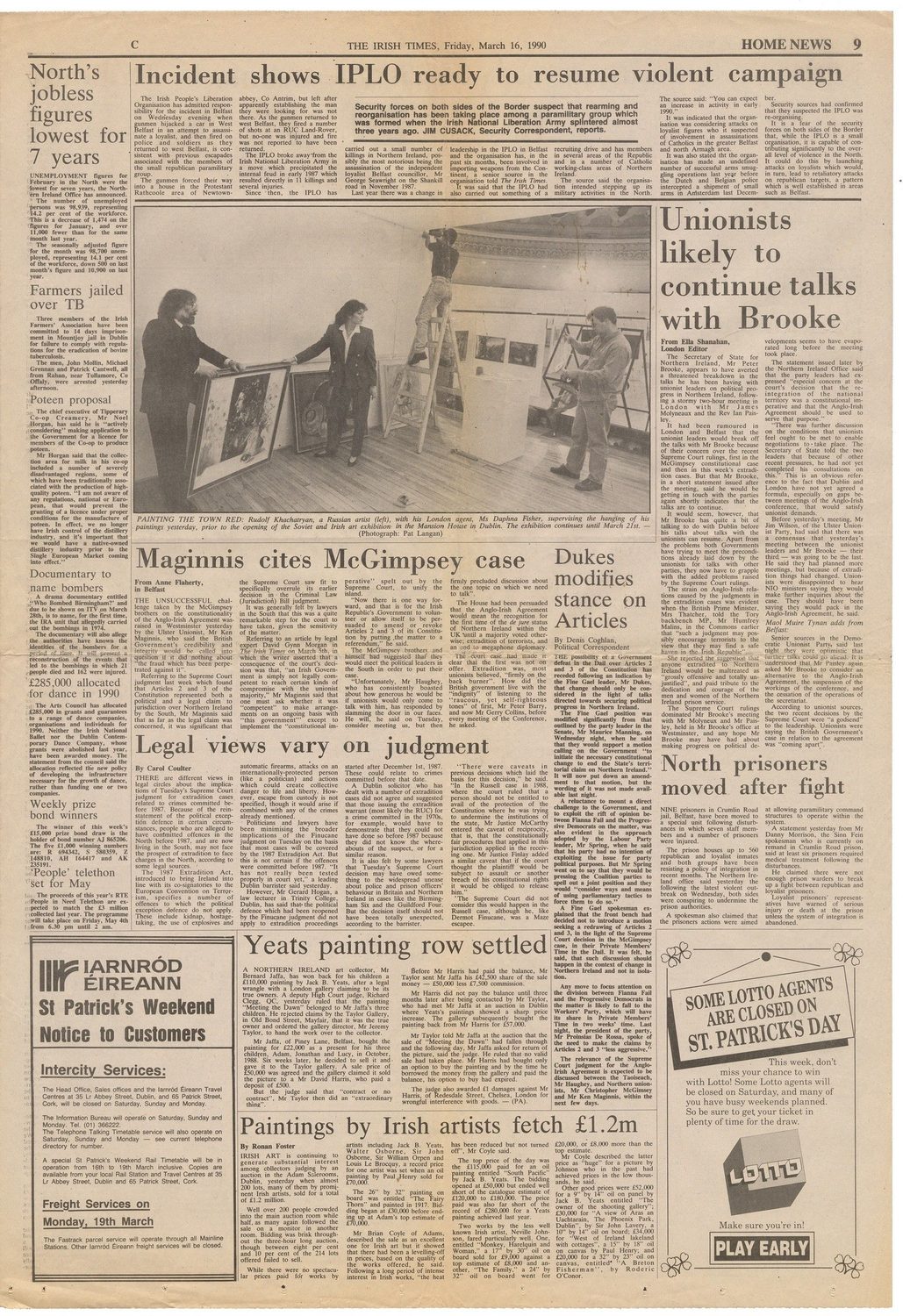 The Irish Times, 1990, 16 march — Рудольф Хачатрян
